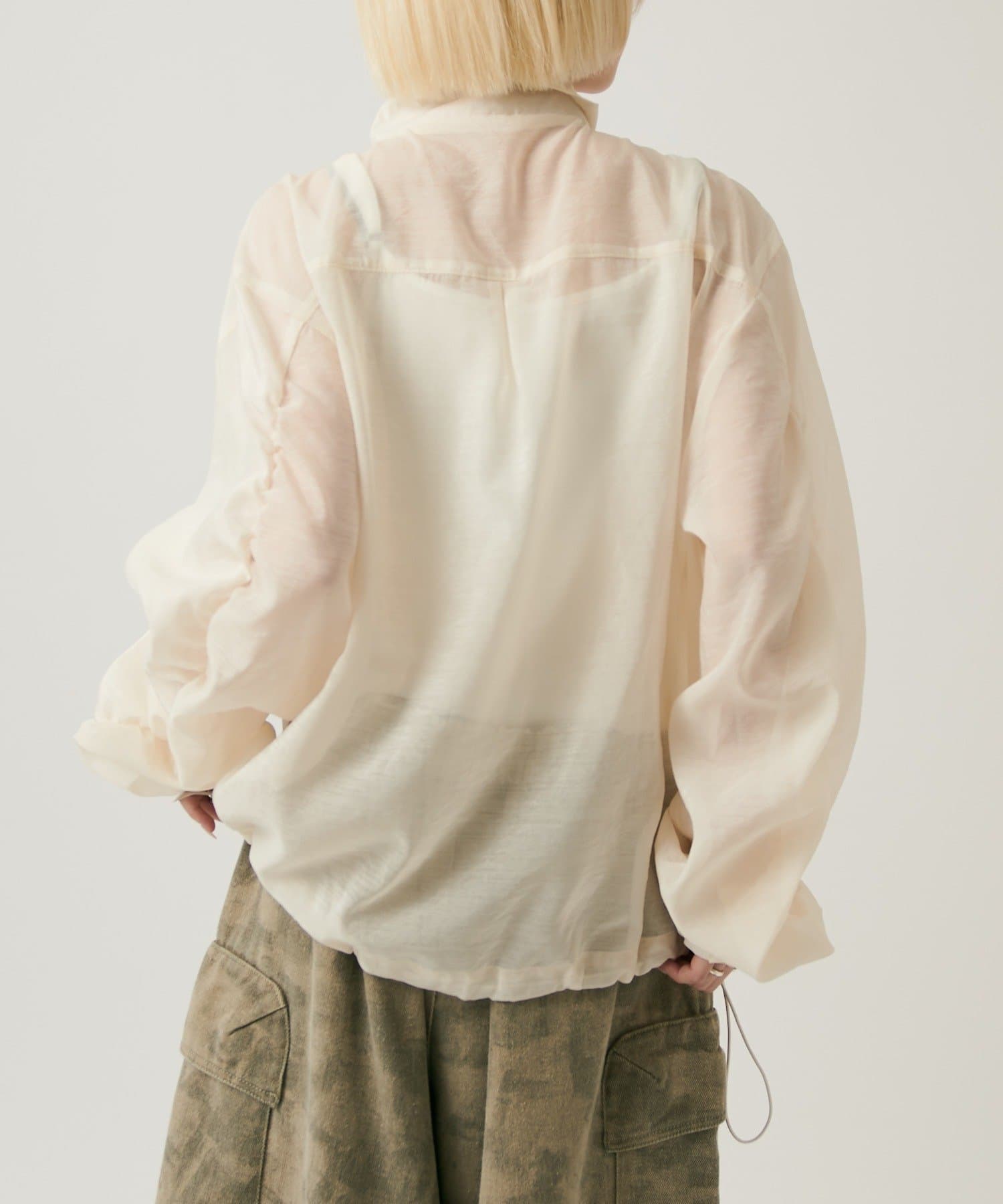 [長/短Version] w closet 薄紗荷葉邊外套 - Image 8