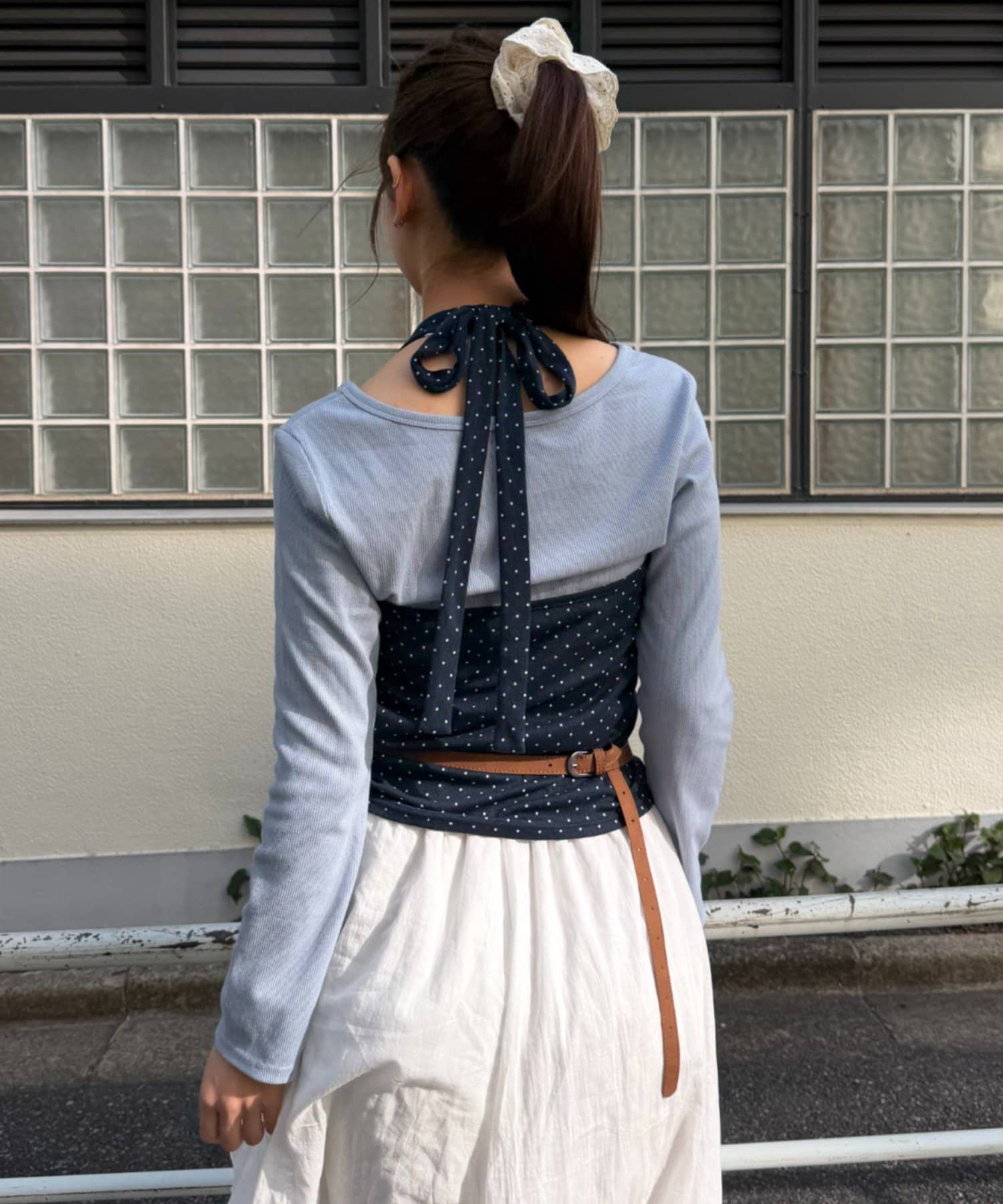 w closet Halter Camisole Cardigan 2P Set - Image 11