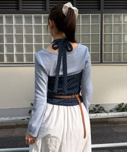 w closet Halter Camisole Cardigan 2P Set - Image 11