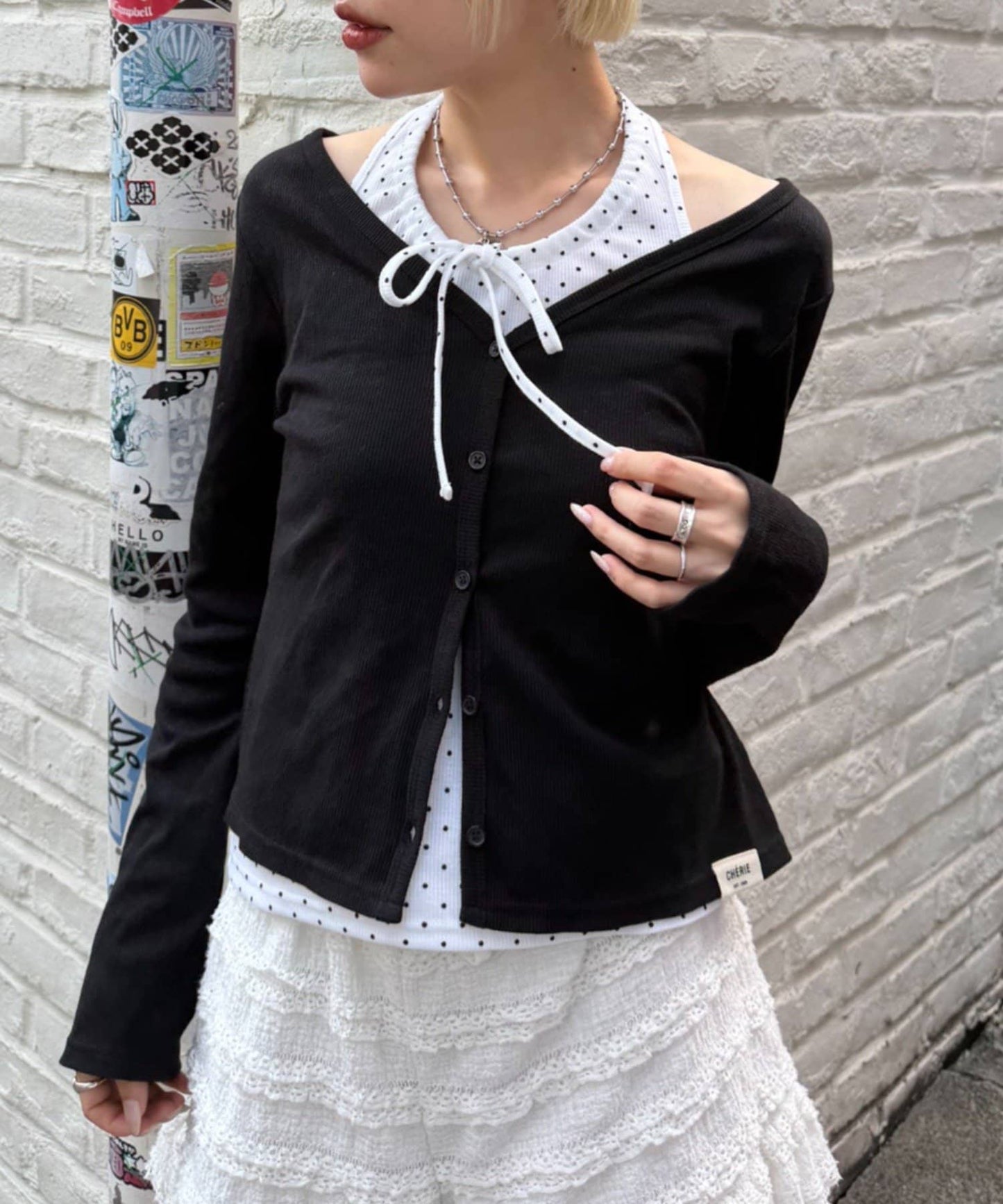 w closet Halter Camisole Cardigan 2P Set - Image 30