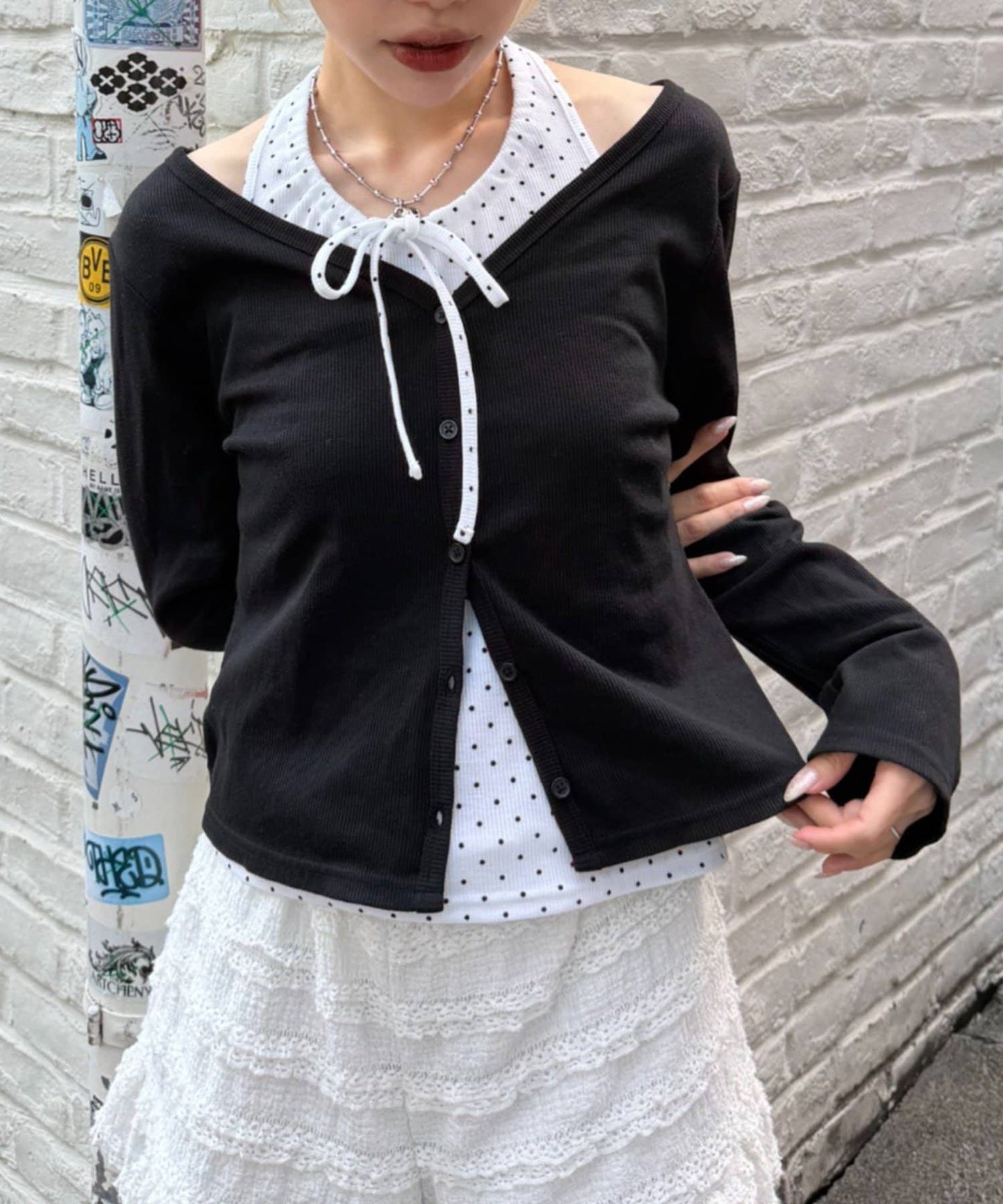 w closet Halter Camisole Cardigan 2P Set - Image 31