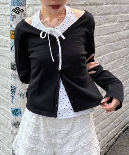 w closet Halter Camisole Cardigan 2P Set - Image 31