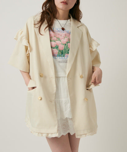 w closet 荷葉邊短袖外套 - Image 13