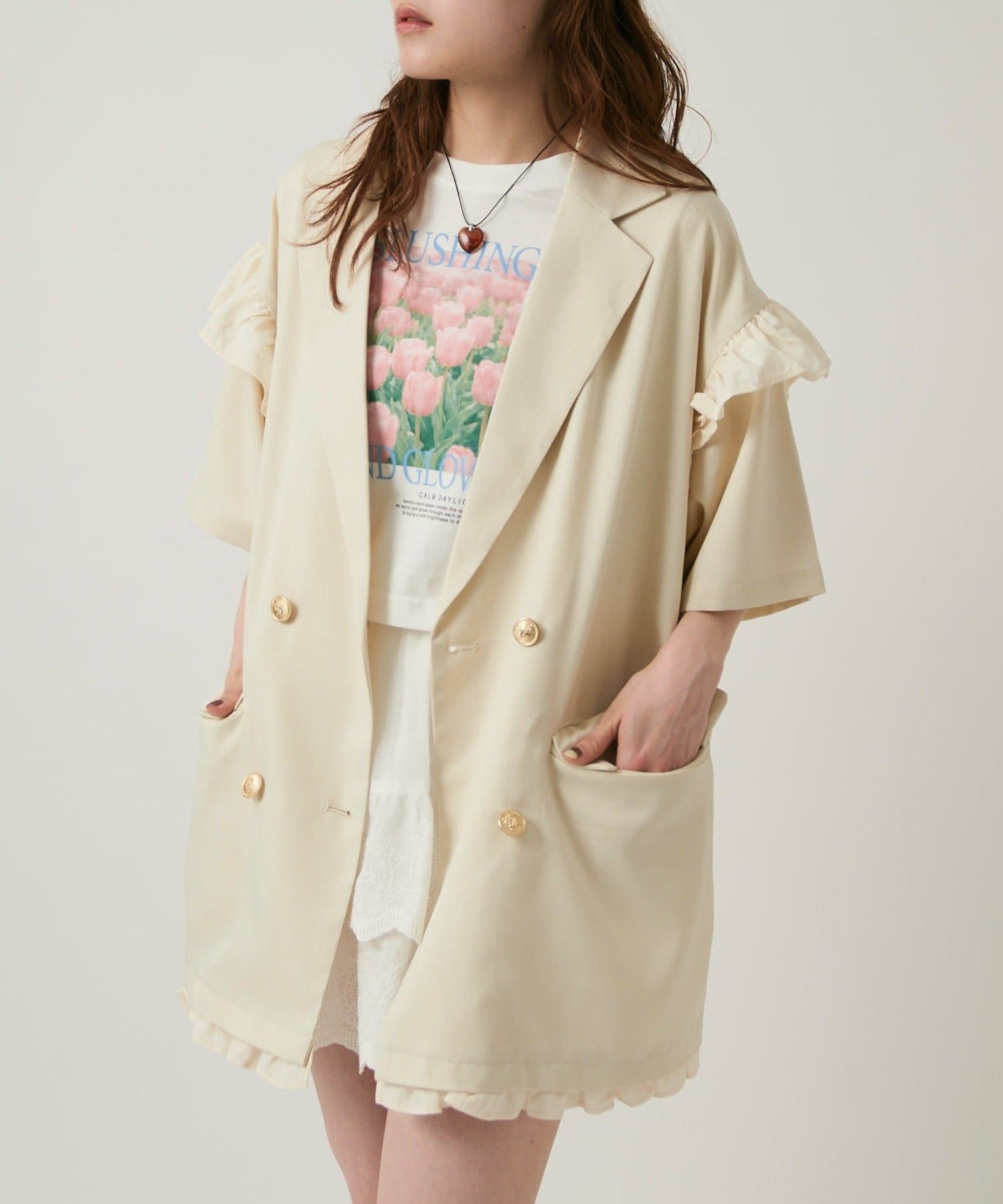 w closet 荷葉邊短袖外套 - Image 15