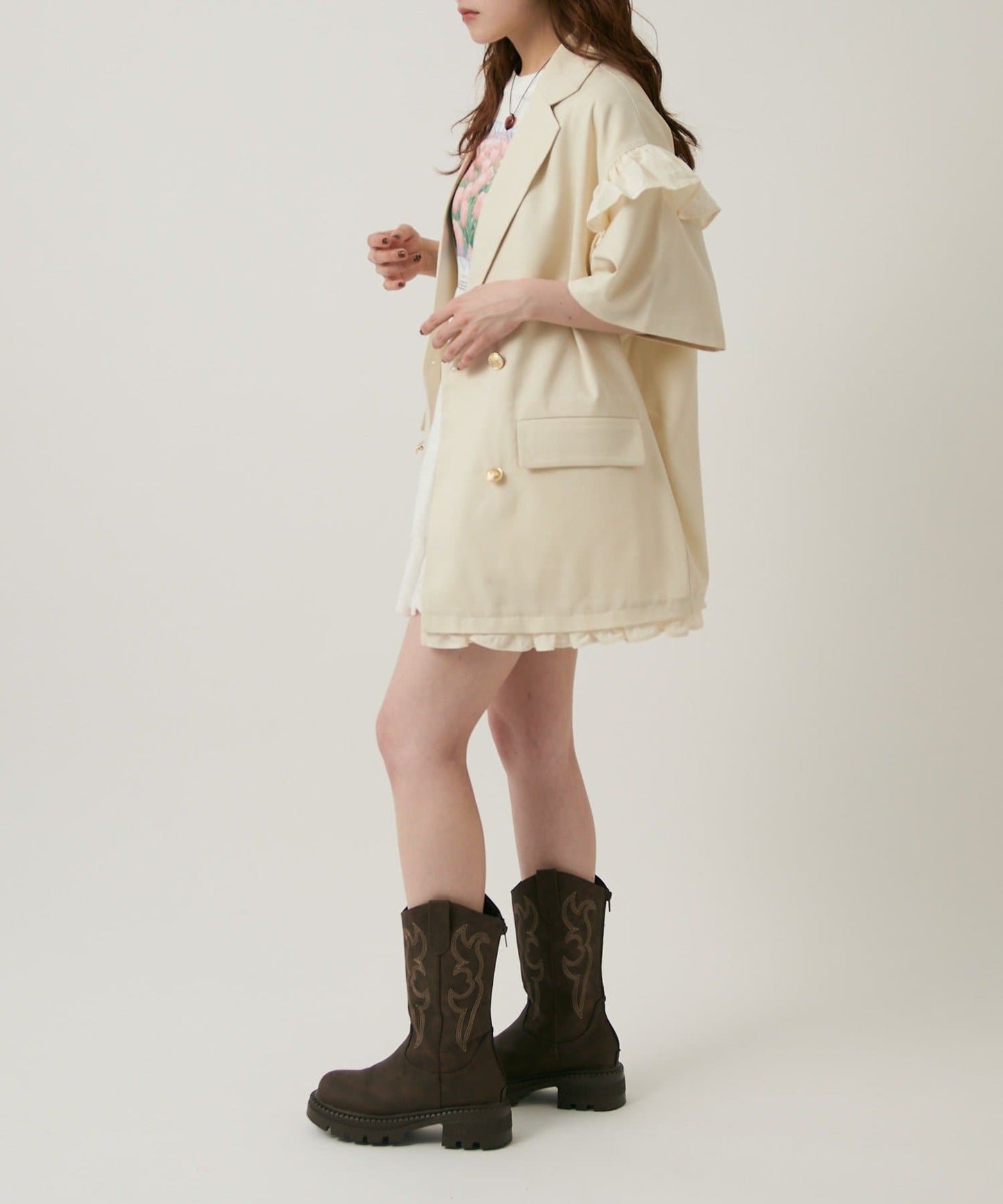 w closet 荷葉邊短袖外套 - Image 19