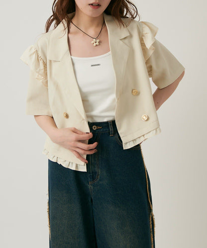 w closet 荷葉邊短袖外套 - Image 4