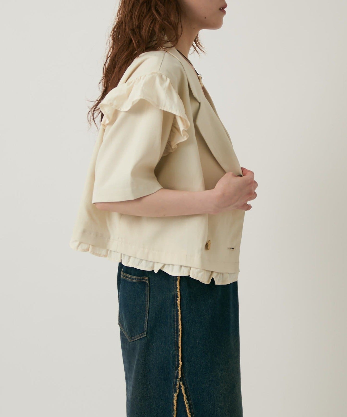 w closet 荷葉邊短袖外套 - Image 5