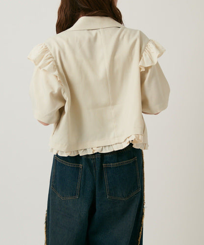 w closet 荷葉邊短袖外套 - Image 6