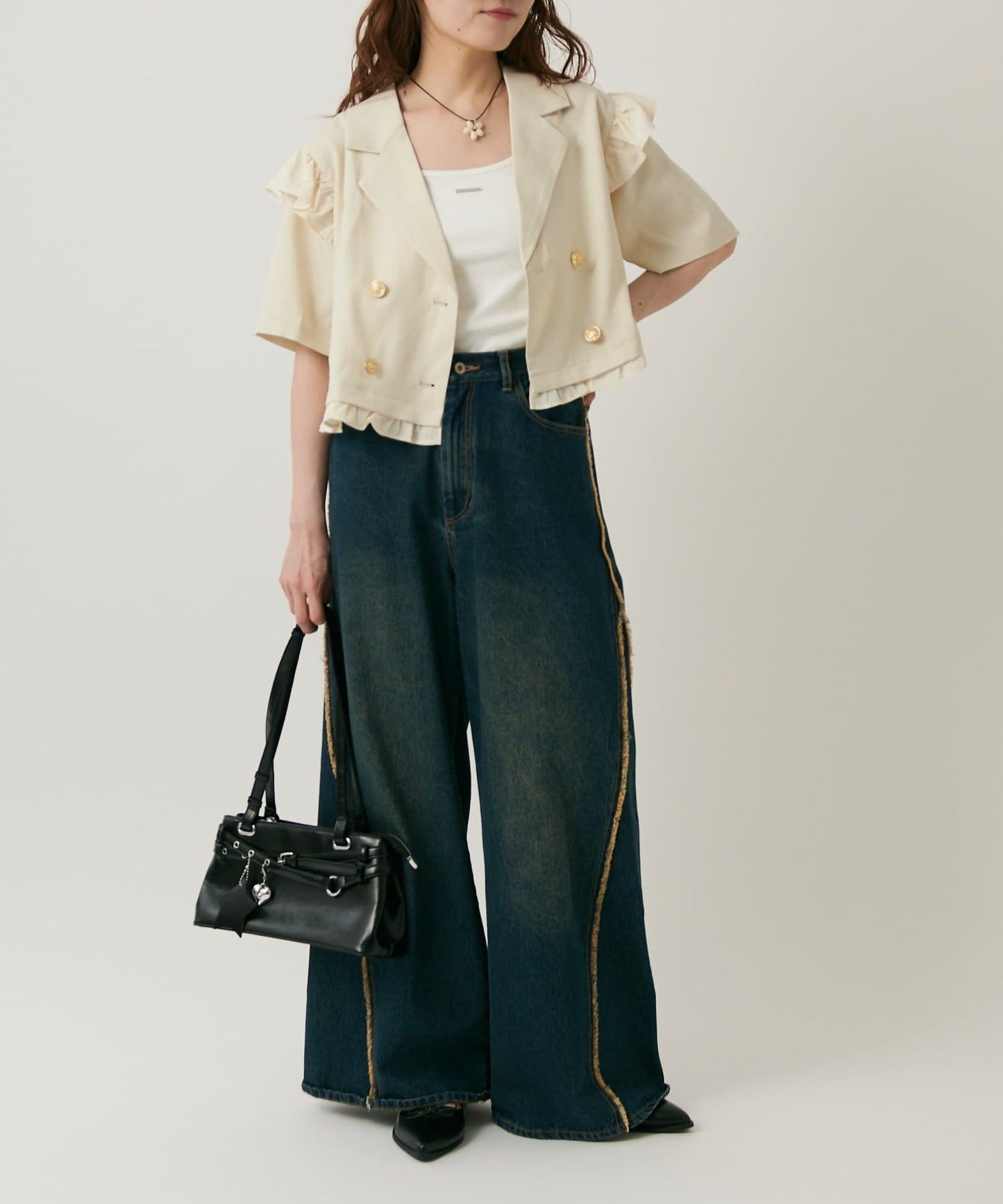 w closet 荷葉邊短袖外套 - Image 8