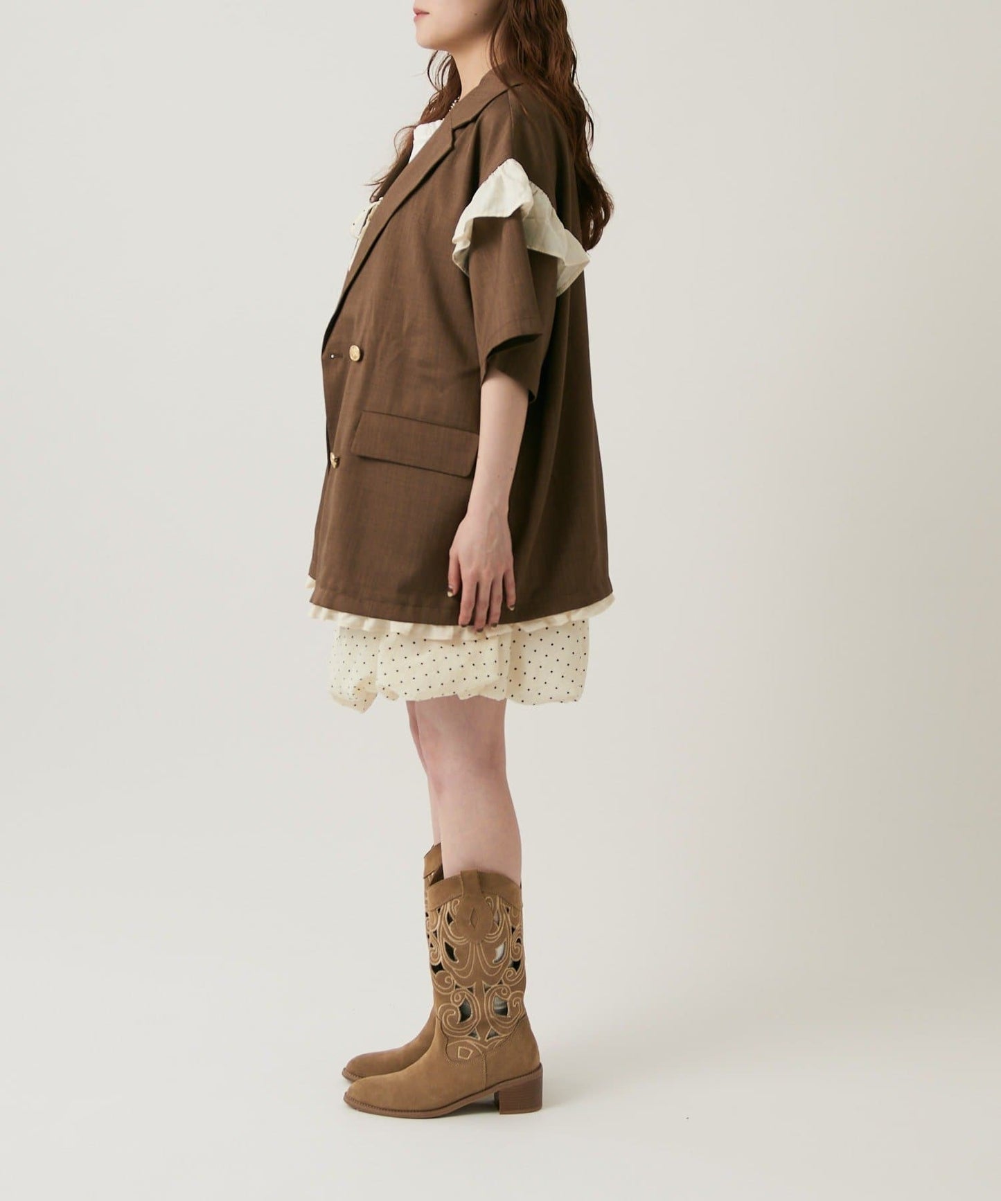 w closet 荷葉邊短袖外套 - Image 33