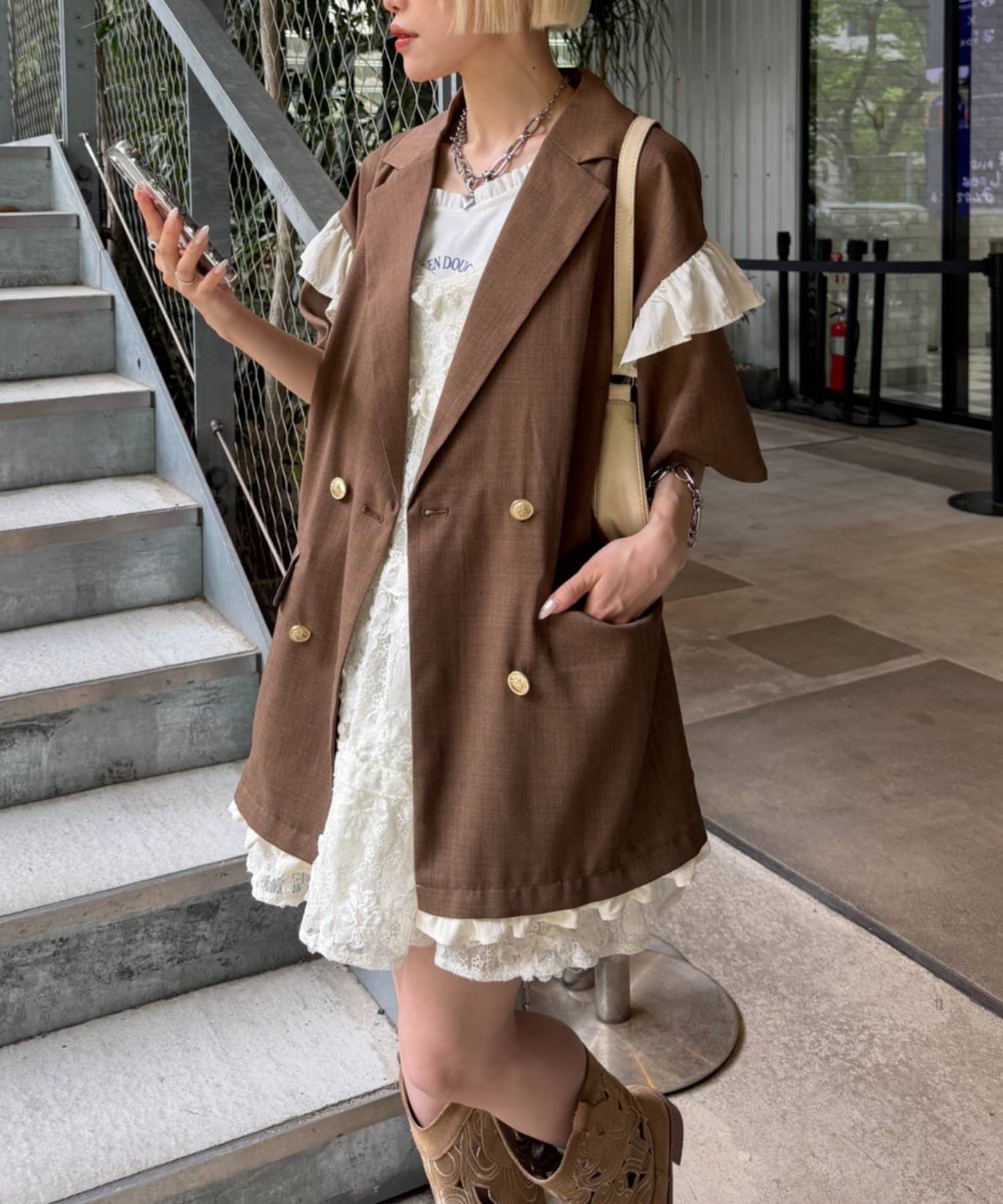 w closet 荷葉邊短袖外套 - Image 20