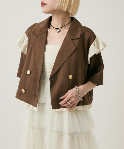 w closet 荷葉邊短袖外套 - Image 38