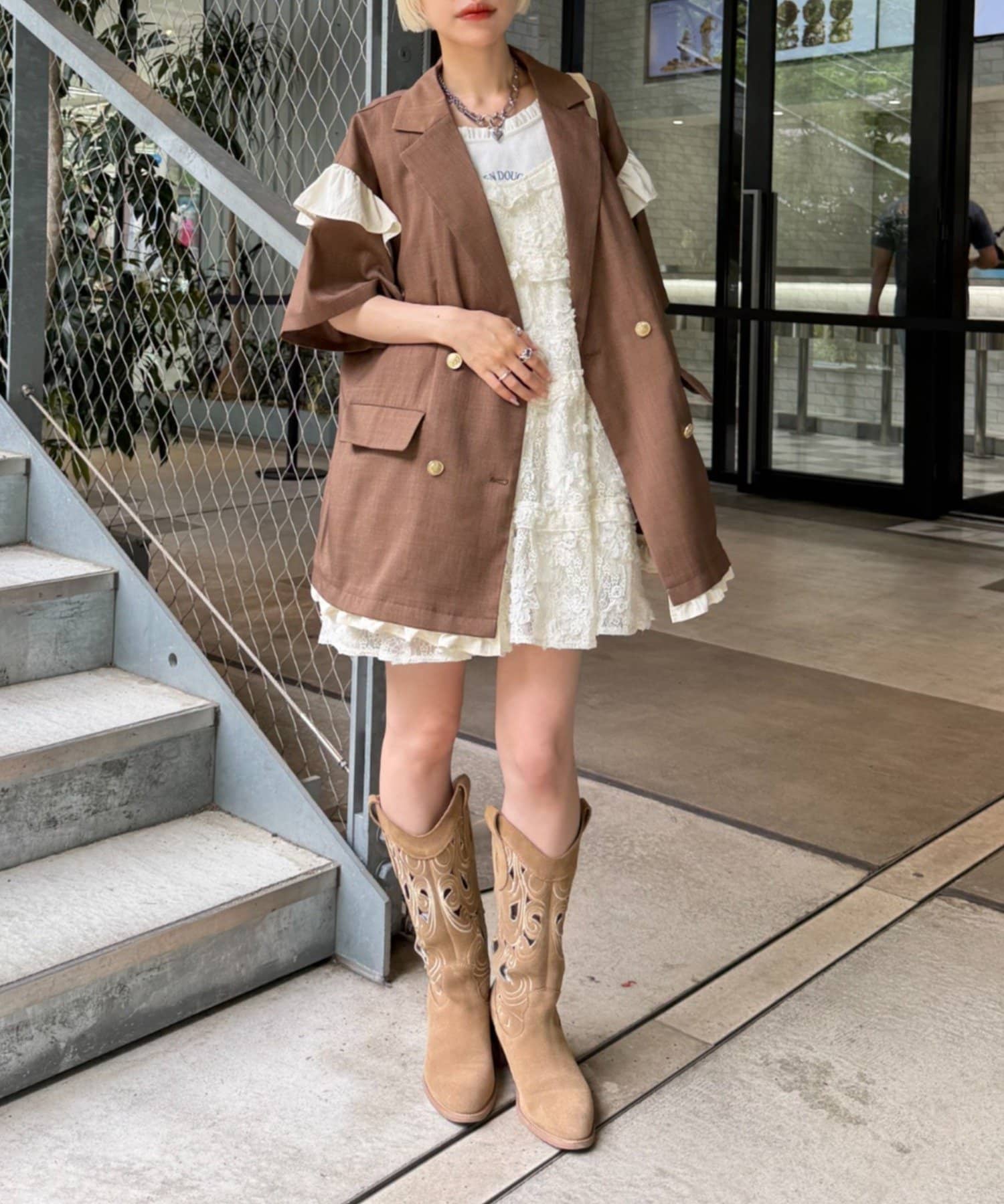 w closet 荷葉邊短袖外套 - Image 22