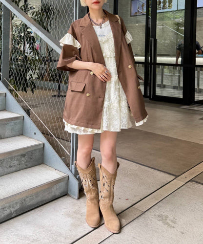 w closet 荷葉邊短袖外套 - Image 22