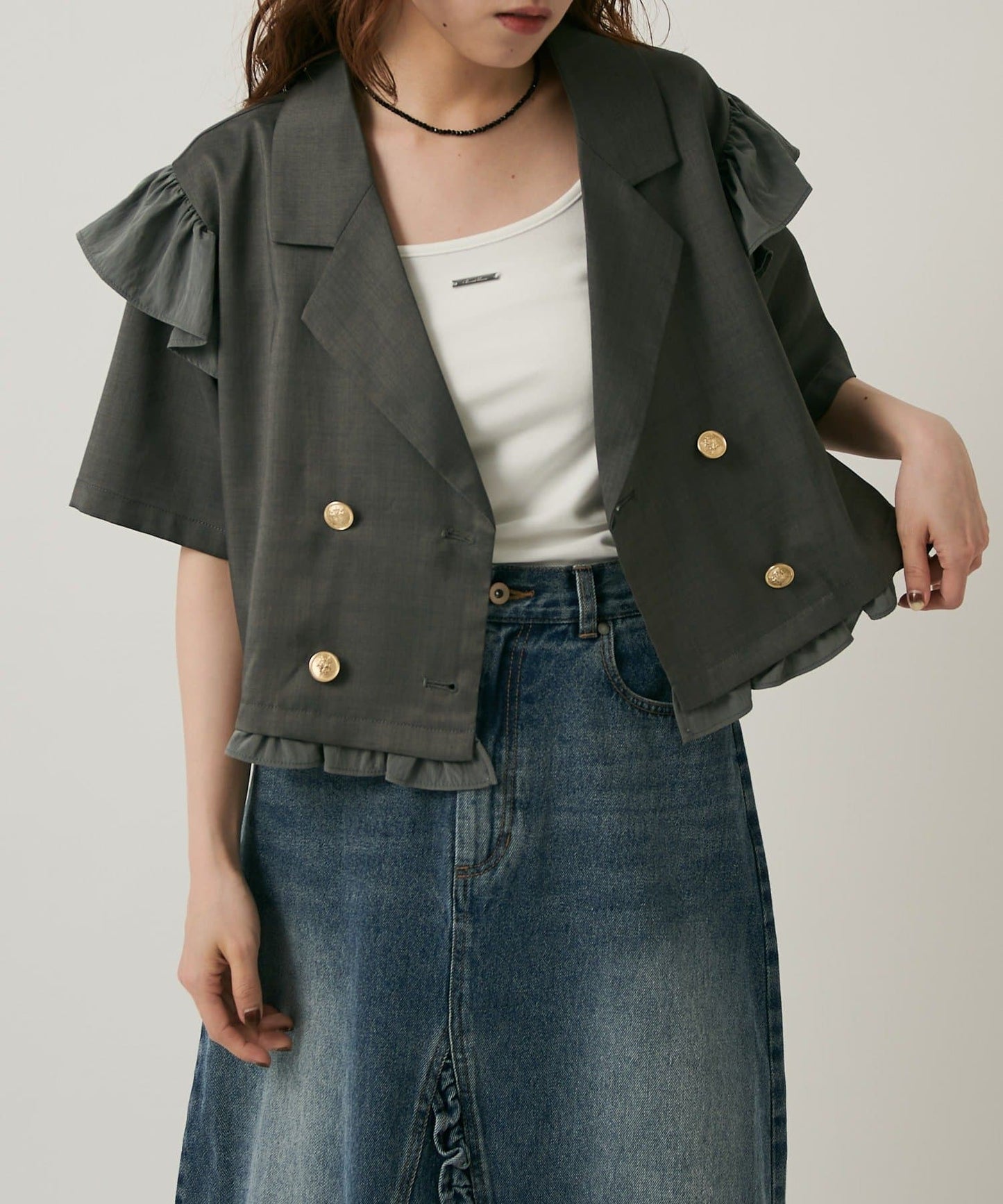 w closet 荷葉邊短袖外套 - Image 2