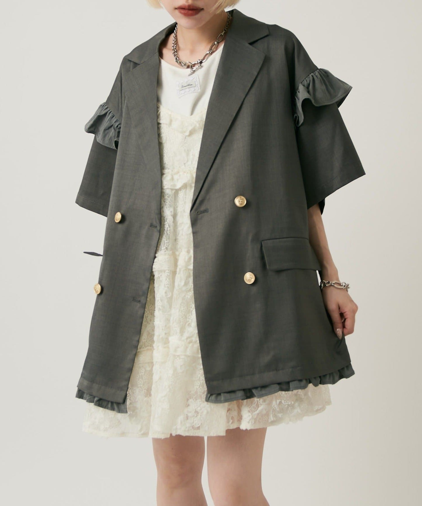 w closet 荷葉邊短袖外套 - Image 55