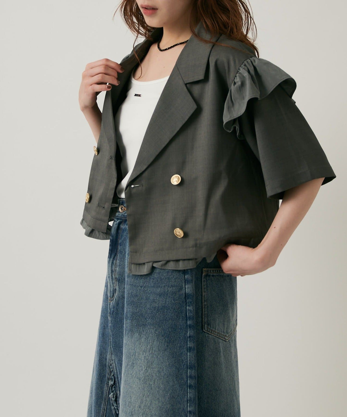 w closet 荷葉邊短袖外套 - Image 48