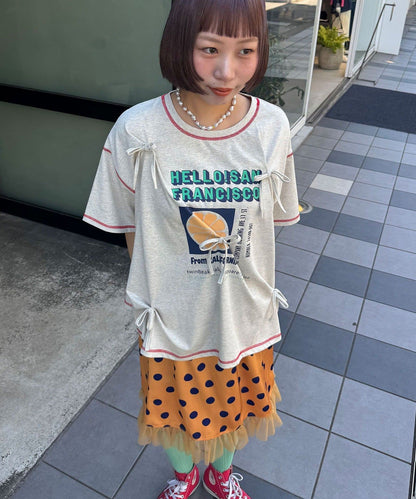 HELLO.SANFRANCISCO 緞面波點薄紗中裙 - Image 19