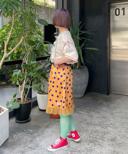 HELLO.SANFRANCISCO 緞面波點薄紗中裙 - Image 21