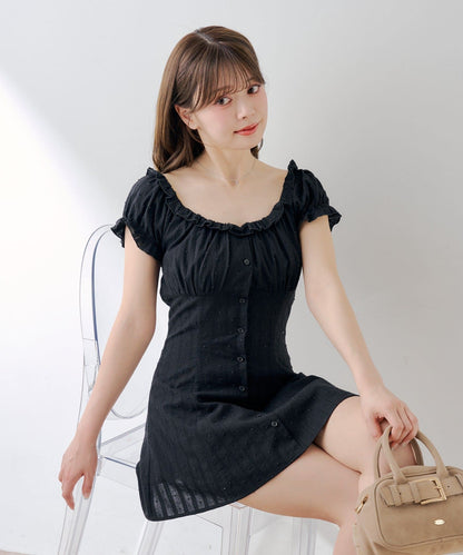 [Set Fair Item #8] CHICO French sleeve flared mini dress - Image 14