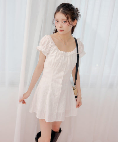[Set Fair Item #8] CHICO French sleeve flared mini dress - Image 4
