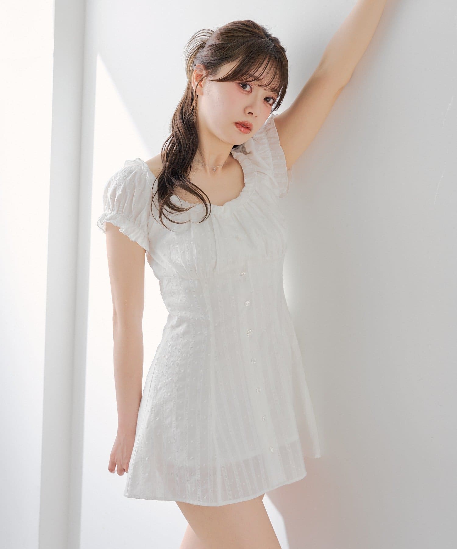 [Set Fair Item #8] CHICO French sleeve flared mini dress - Image 7