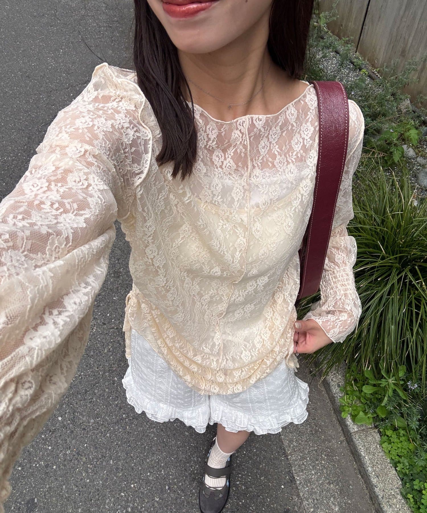 CIAOPANIC Shirred Lace Top - Image 11