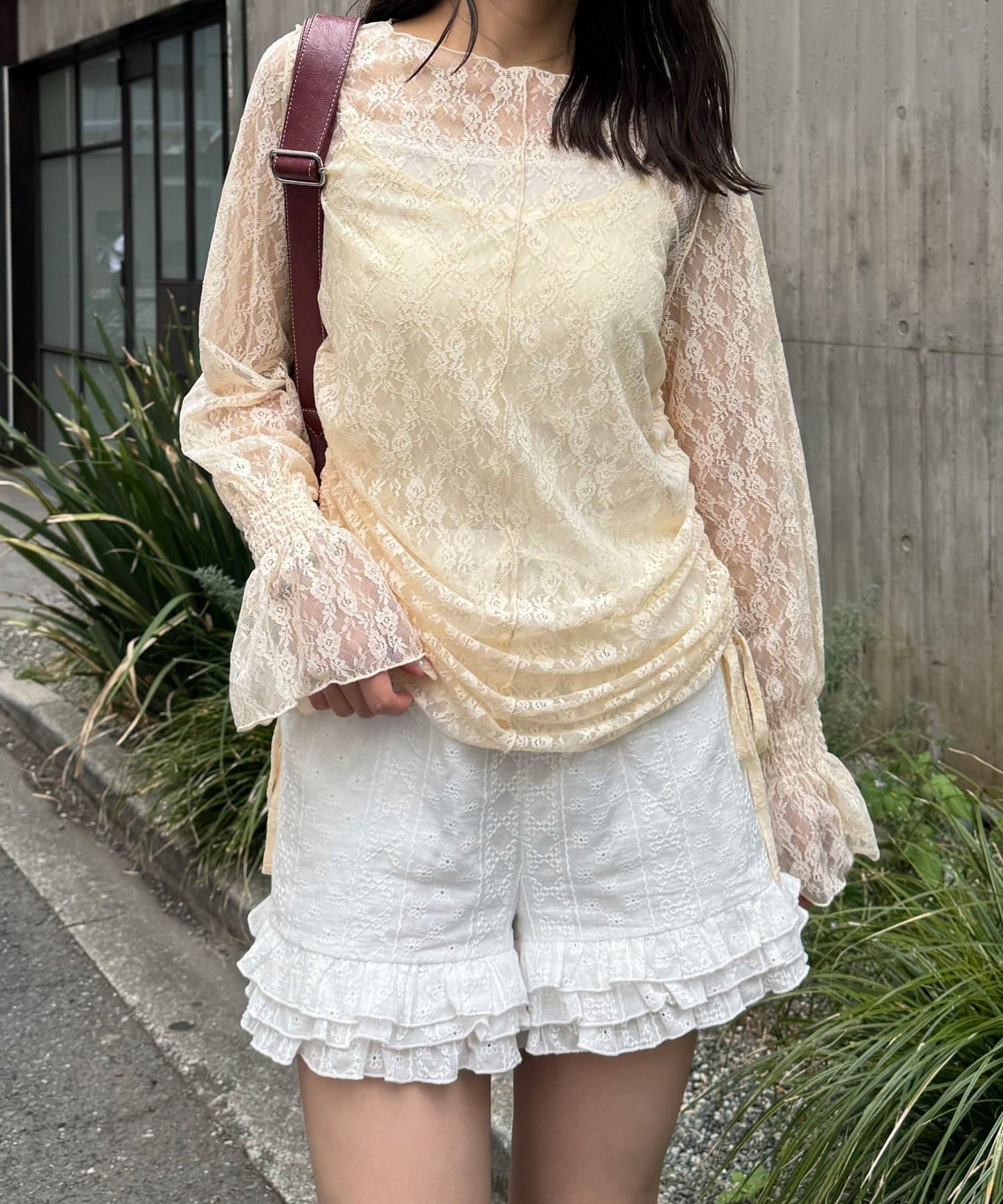 CIAOPANIC Shirred Lace Top - Image 13