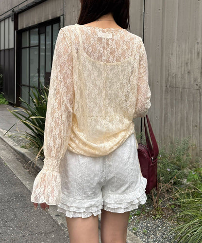 CIAOPANIC Shirred Lace Top - Image 15