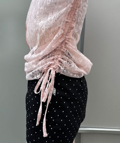 CIAOPANIC Shirred Lace Top - Image 31