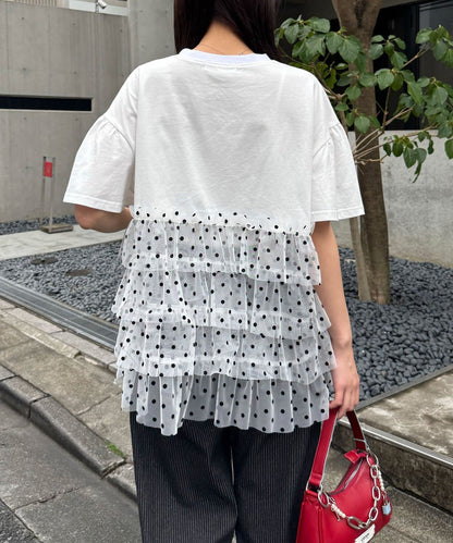 CIAOPANIC 波點薄紗拼接Tee - Image 7