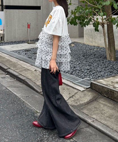CIAOPANIC 波點薄紗拼接Tee - Image 9