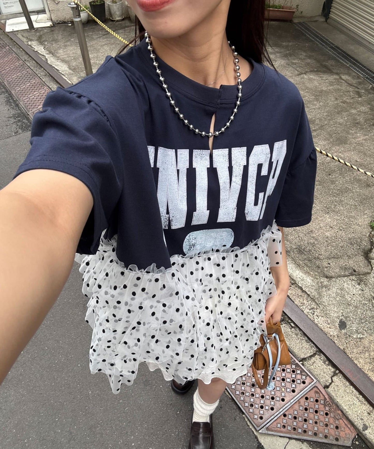 CIAOPANIC 波點薄紗拼接Tee - Image 11