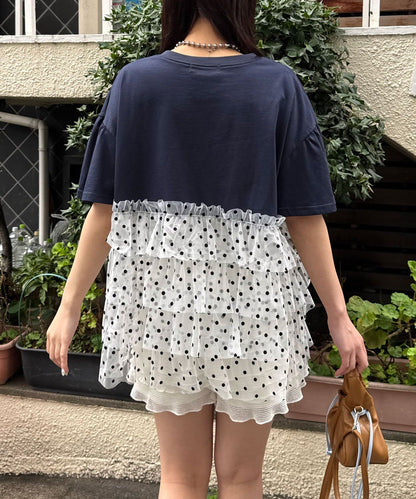 CIAOPANIC 波點薄紗拼接Tee - Image 14