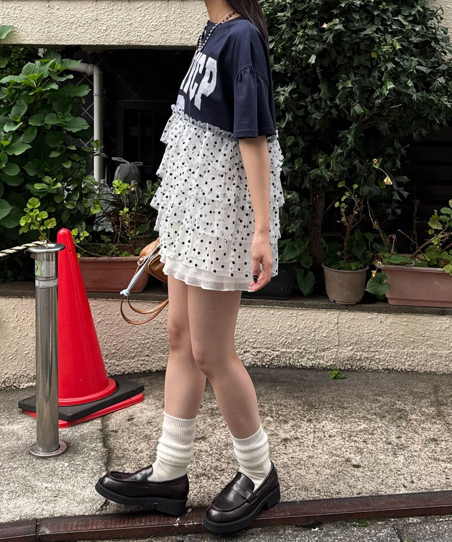 CIAOPANIC 波點薄紗拼接Tee - Image 16