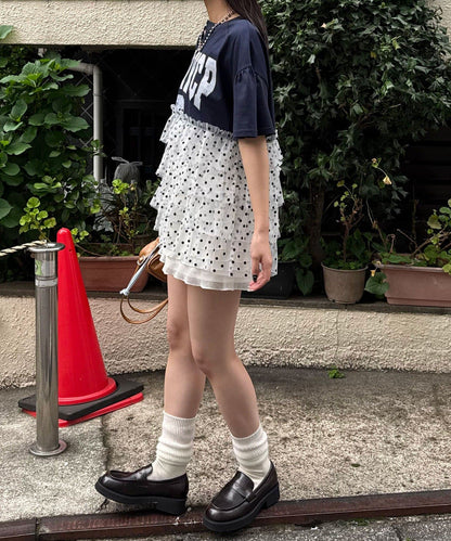 CIAOPANIC 波點薄紗拼接Tee - Image 16