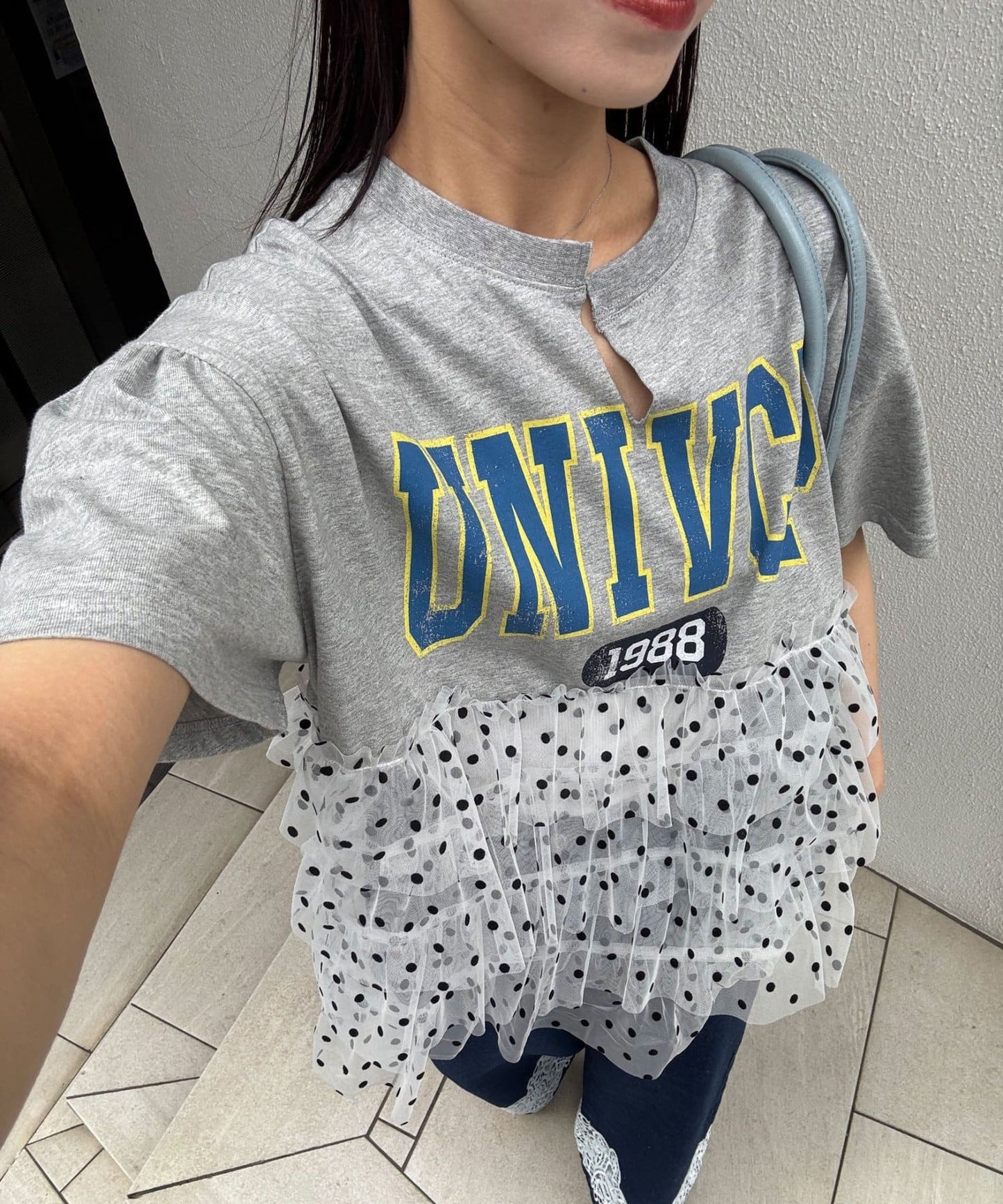 CIAOPANIC 波點薄紗拼接Tee - Image 18