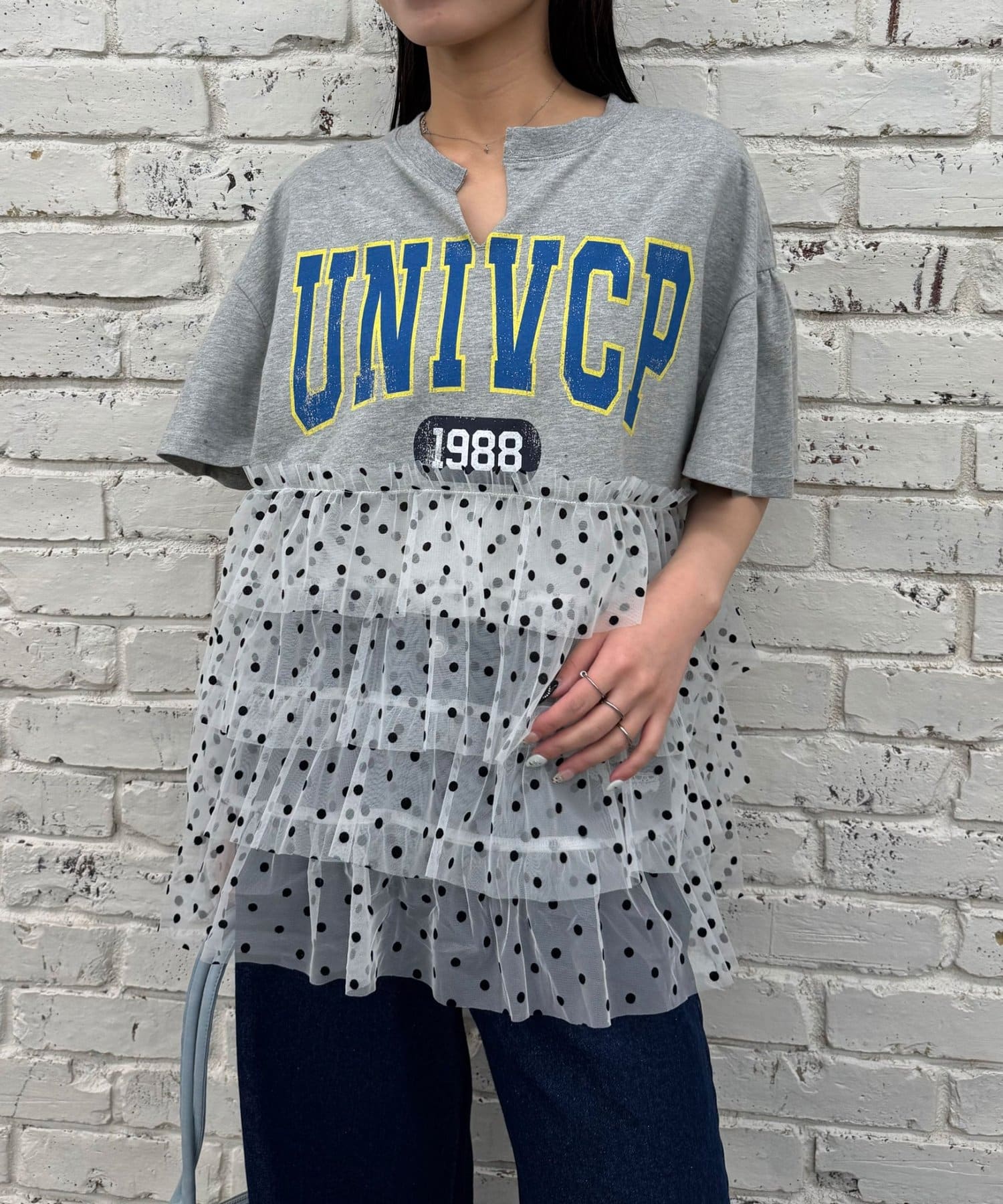CIAOPANIC 波點薄紗拼接Tee - Image 19