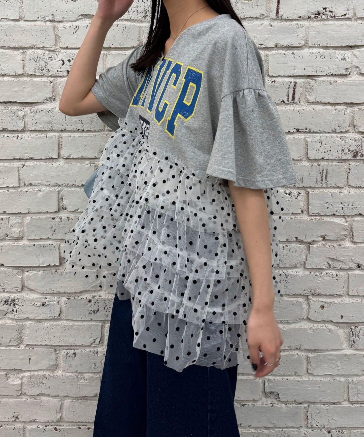 CIAOPANIC 波點薄紗拼接Tee - Image 20
