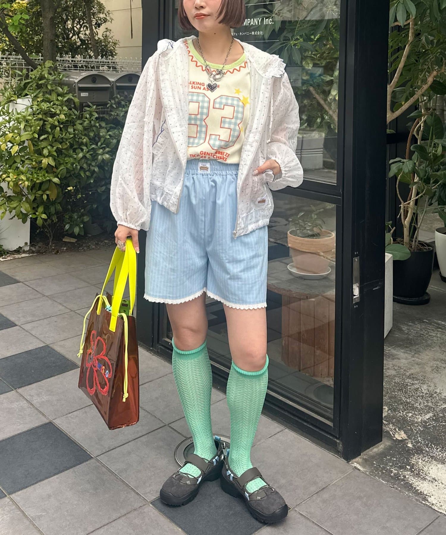 HELLO.SANFRANCISCO 波點荷葉邊薄紗外套 - Image 8