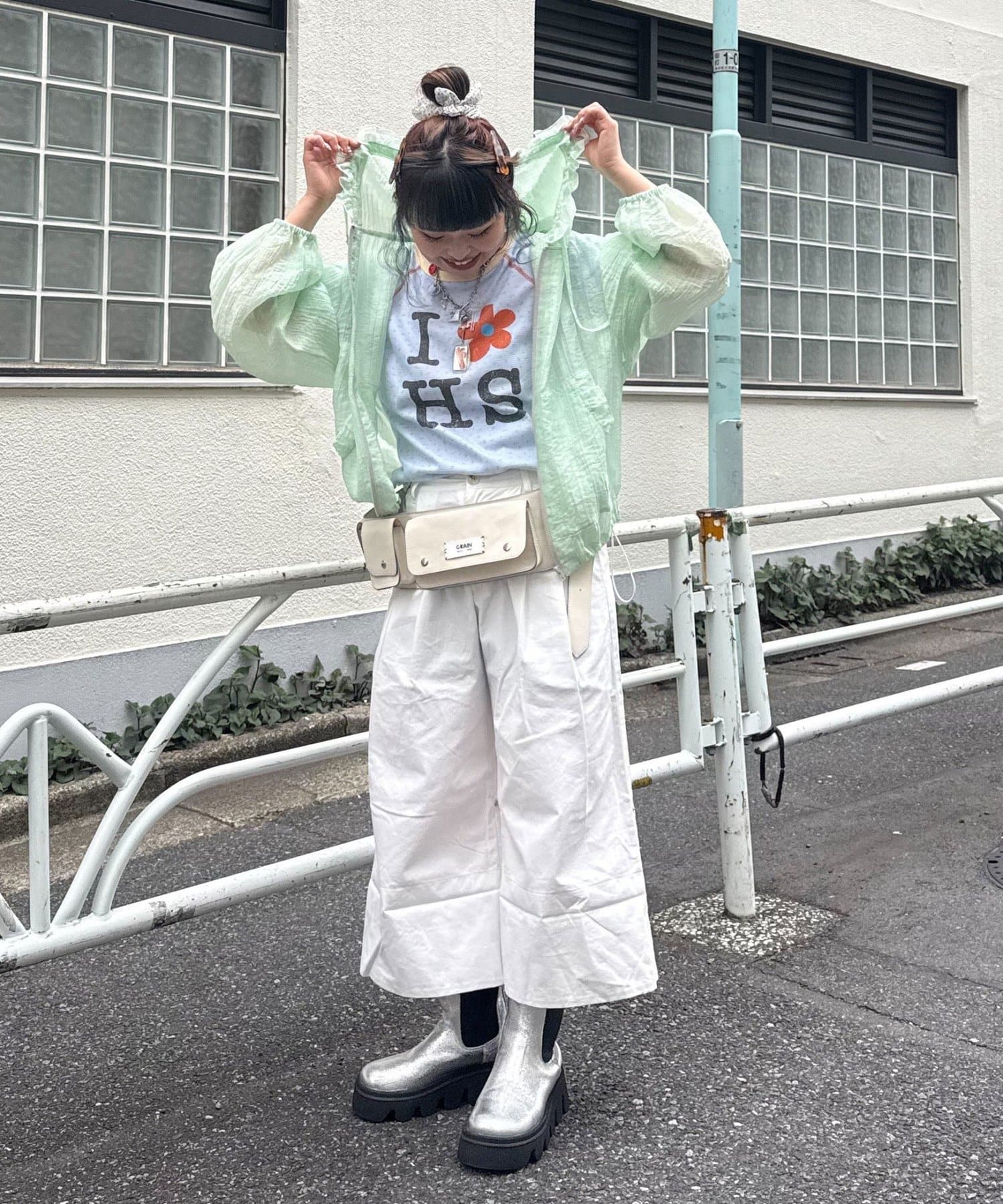 HELLO.SANFRANCISCO 波點荷葉邊薄紗外套 - Image 29