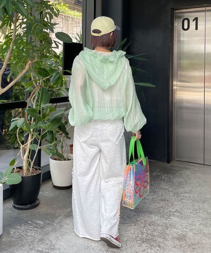 HELLO.SANFRANCISCO 波點荷葉邊薄紗外套 - Image 19