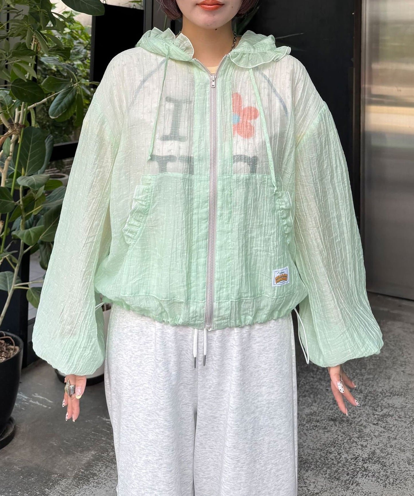 HELLO.SANFRANCISCO 波點荷葉邊薄紗外套 - Image 20
