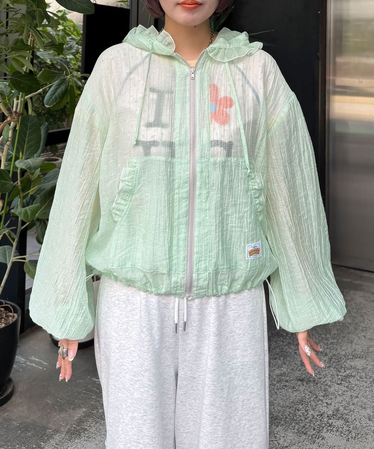 HELLO.SANFRANCISCO 波點荷葉邊薄紗外套 - Image 20