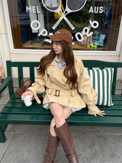 RAY CASSIN Short loose trench coat - Image 67