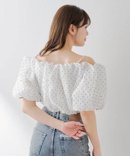 [Set Fair Item #5] CHICO 荷葉邊露肩balloon blouse - Image 13