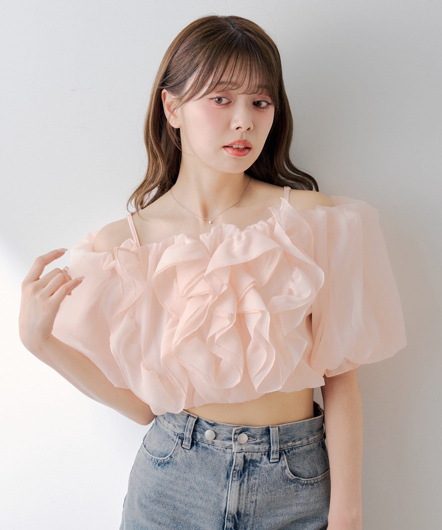 [Set Fair Item #5] CHICO 荷葉邊露肩balloon blouse - Image 19