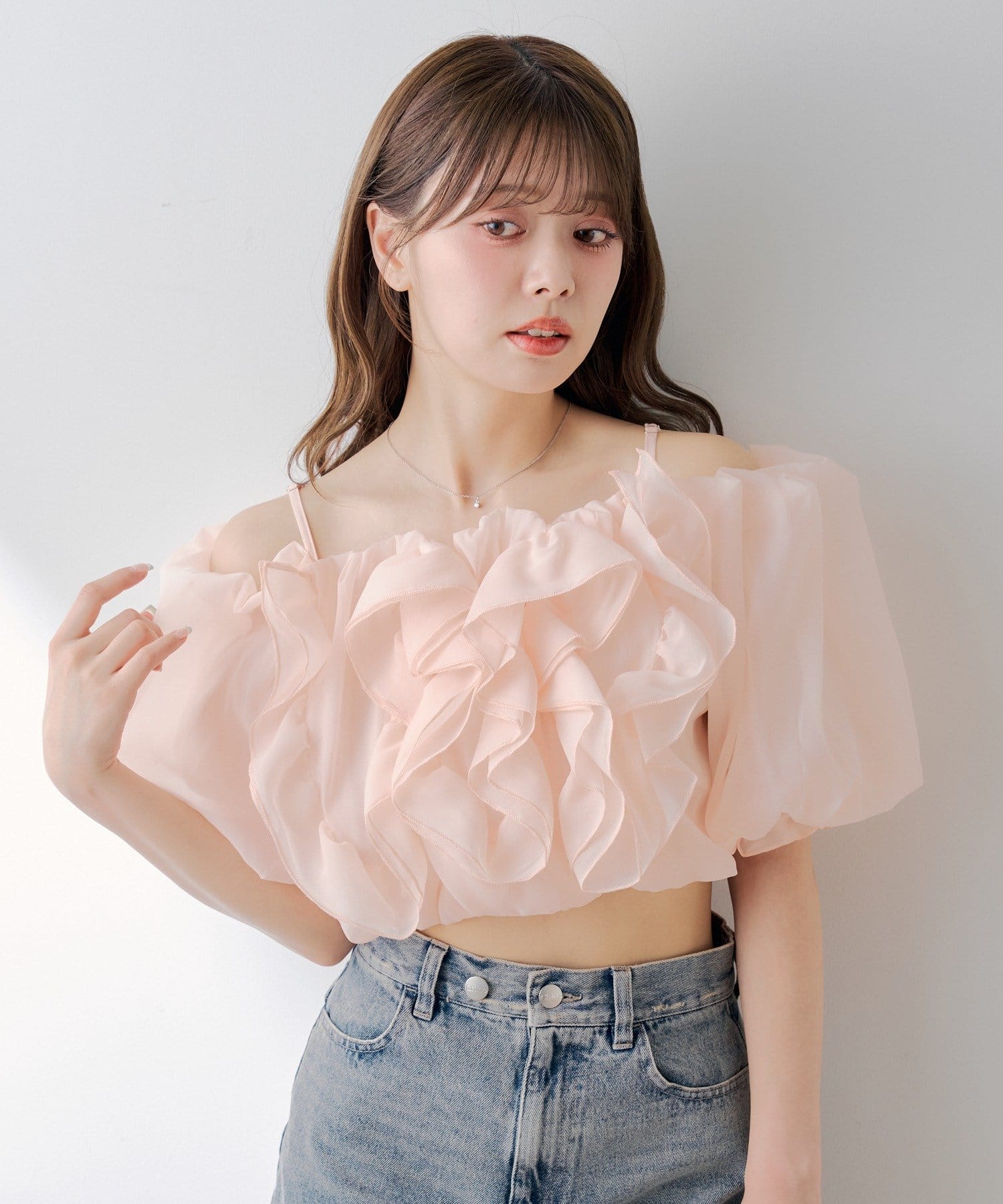 [Set Fair Item #5] CHICO 荷葉邊露肩balloon blouse - Image 19