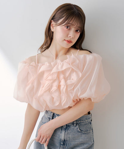[Set Fair Item #5] CHICO 荷葉邊露肩balloon blouse - Image 22