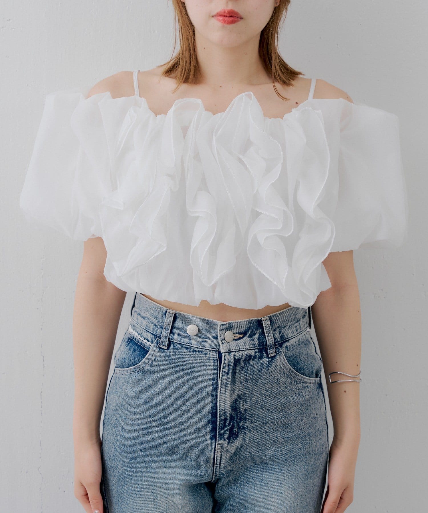 [Set Fair Item #5] CHICO 荷葉邊露肩balloon blouse - Image 23